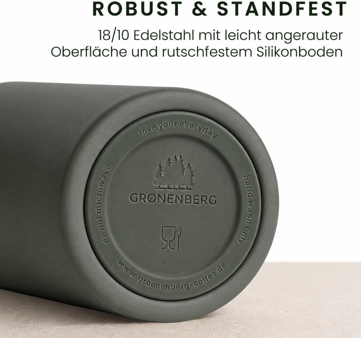 Groenenberg Trinkflasche Edelstahl 500ml oder 750ml | 100% Auslaufsicher | Thermosflasche Kohlensäur
