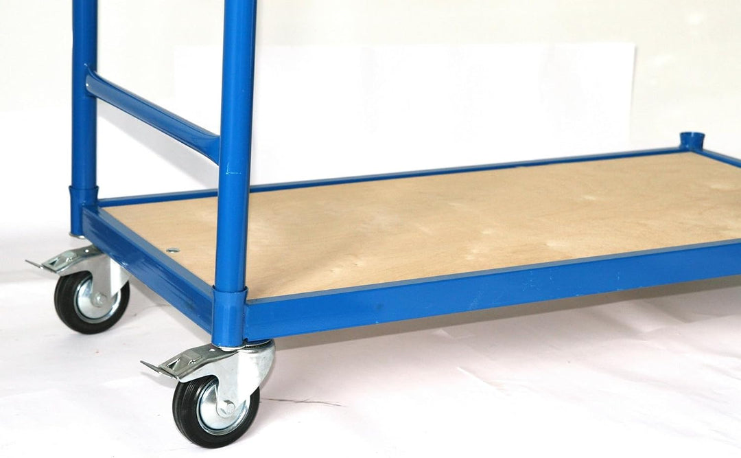 Transportwagen Professional 250 KG, 1 Schiebebügel, 100x50 cm, RAL 5017 blau