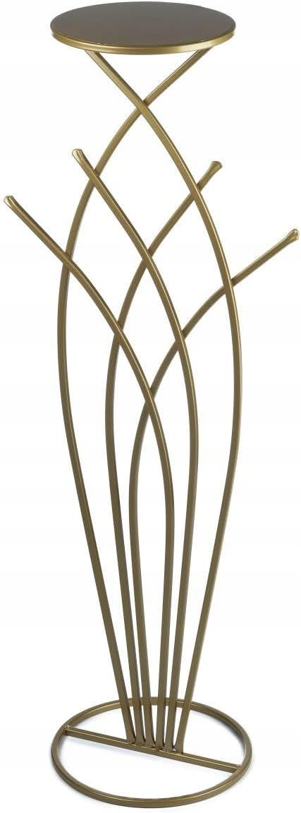 Gold Blumenständer Metall 100 cm Hoch - Solider und Robuster Blumenhocker mit Eleganter Design - Mod