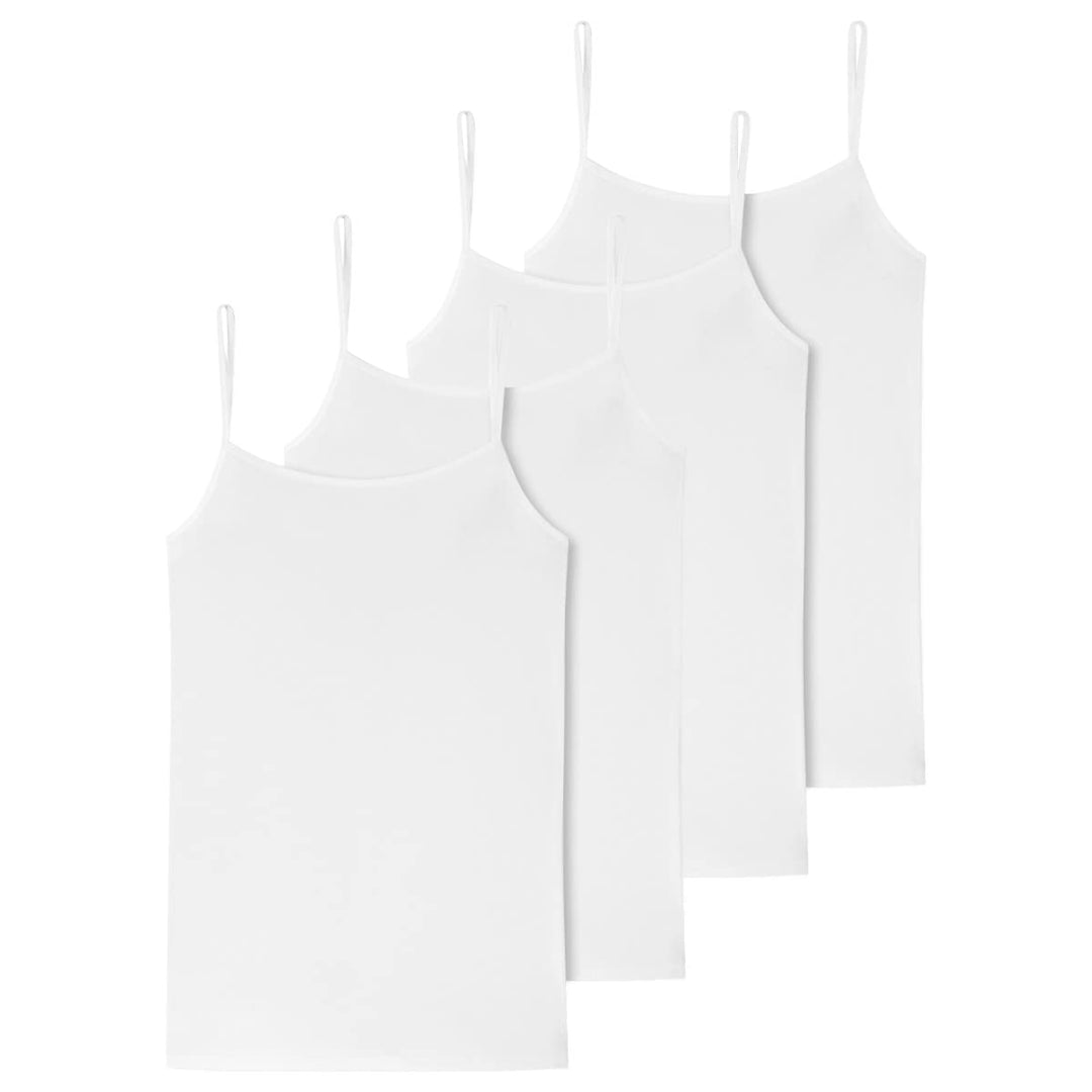 Schiesser Damen Spaghettitop 2199 Unterhemd 36 4 X Weiss, 36 4 X Weiss