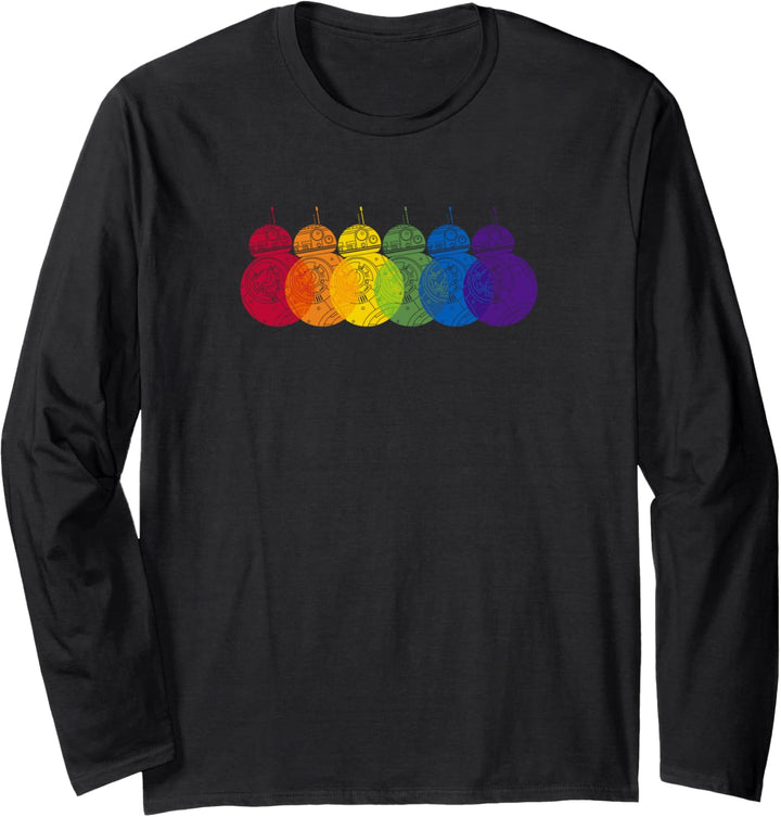 Star Wars BB8 Rainbows Pride Logo Langarmshirt
