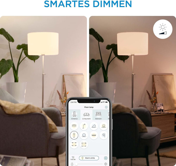WiZ SuperSlim Deckenleuchte Tunable White, dimmbar, warm- bis kaltweiss, 16W, smarte Steuerung per A