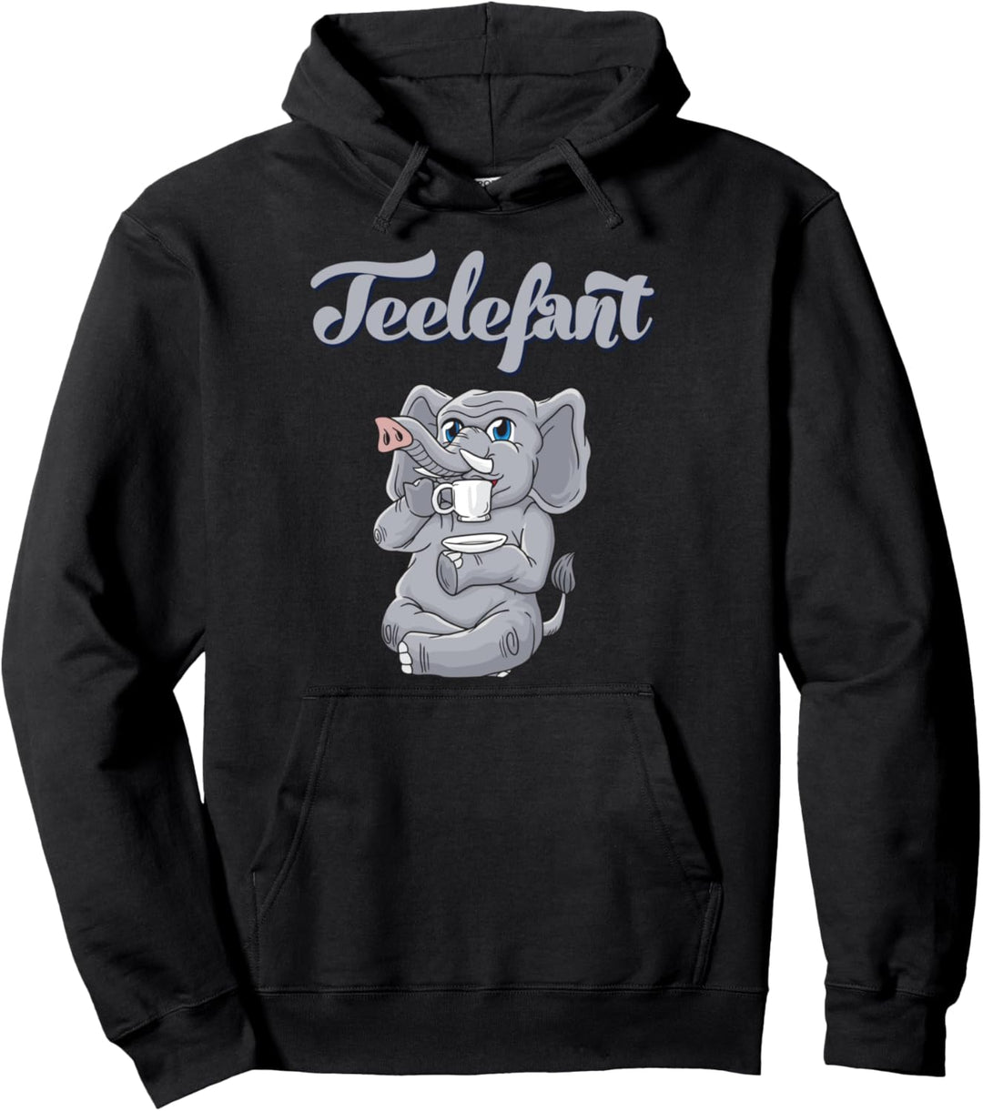 Lustiges Teelefant Elefant Tee Trinken Wortspiel Pullover Hoodie