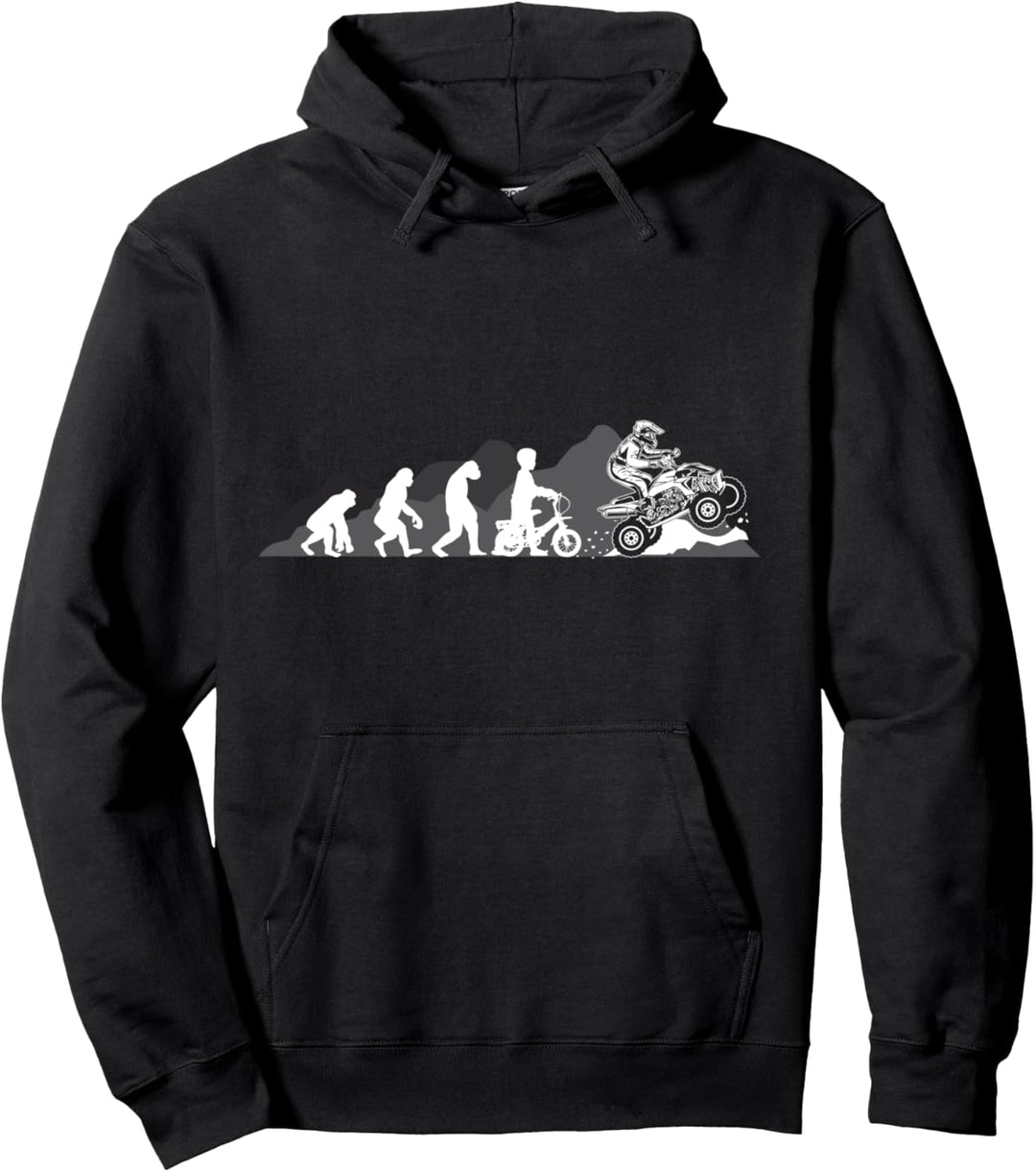 Evolution Quad Lustiges Quadfahrer ATV Geschenk Cooles Retro Pullover Hoodie