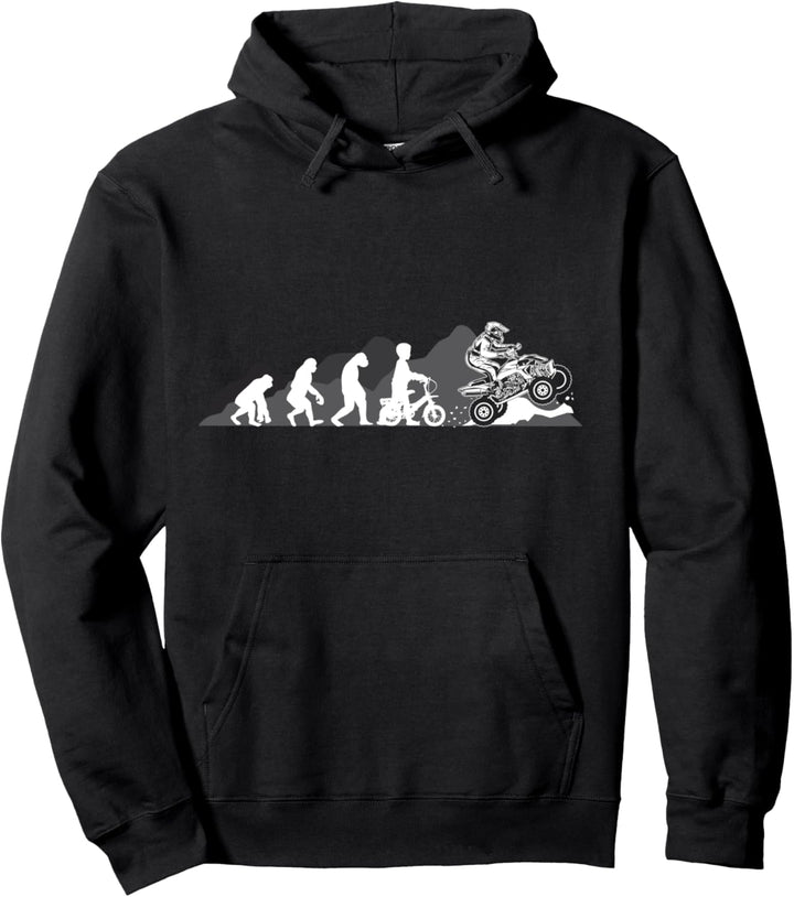 Evolution Quad Lustiges Quadfahrer ATV Geschenk Cooles Retro Pullover Hoodie