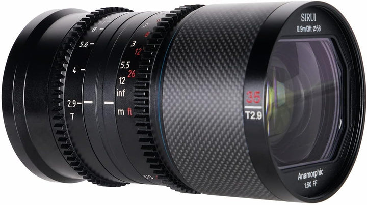 SIRUI Saturn 35mm T2.9 1.6X Kohlefaser Vollformat Anamorphotisches Prime Objektiv Objektive Lens Len