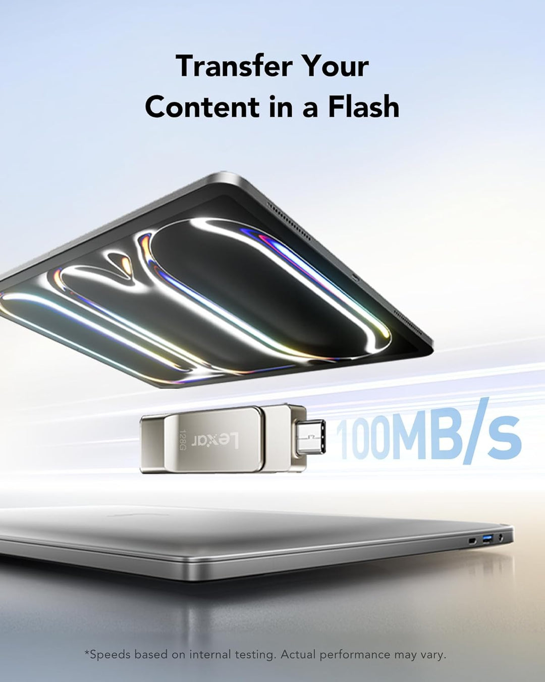 Lexar D40E 128 GB Dual Drive USB 3.2 Gen 1 Type-C Jump Drive, USB-C Flash Drive, Metallgehäuse, schw
