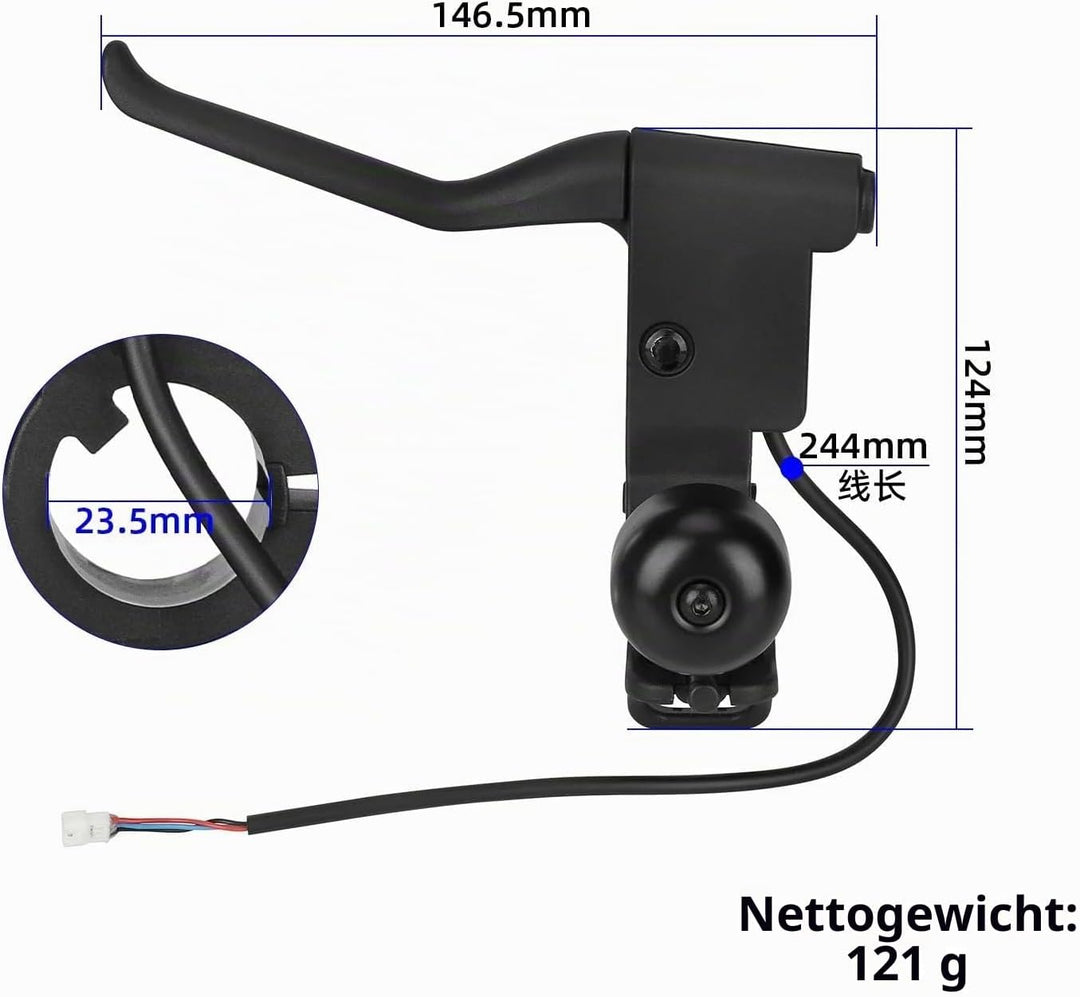 myBESTscooter – Linker Bremshebel mit Klingel für Xiaomi 5, 5 Max, 5 Pro, Mi5 Elektroroller