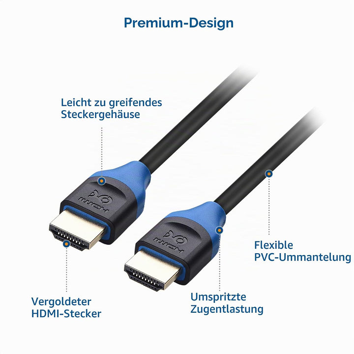 Cable Matters [Ultra-High-Speed-HDMI-zertifiziert] 3er-Pack HDMI Kabel 2m 2 m Color Combo, 2 m Color