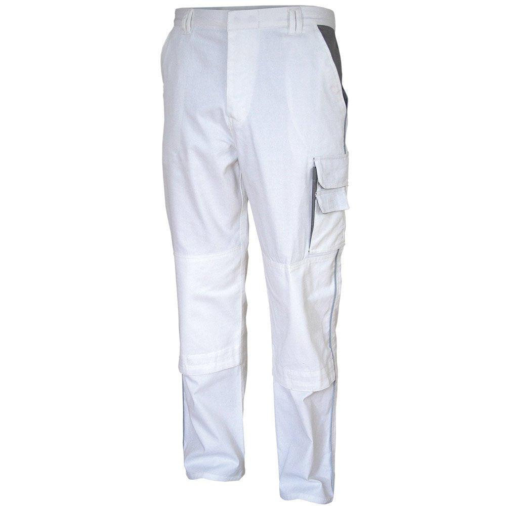 Carson Contrast Arbeitshose, Weiss/Grau, 56 56 Weiss / Grau, 56 Weiss / Grau