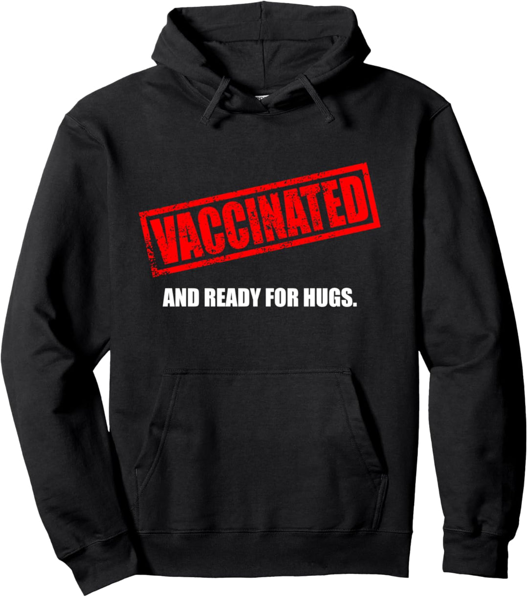 Vaccinated Pro Vaccine Support Vaccination Men Women Stamp Pullover Hoodie