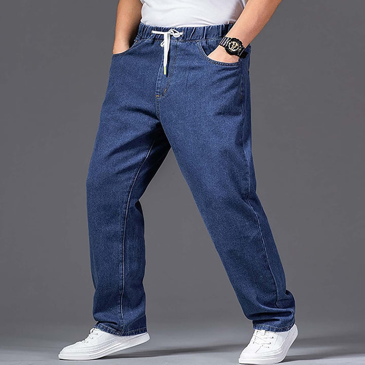 Generisch Jeanshose Herren Stretch Mit Gummizug, Jeanshosen Herren Grosse Grössen, Denimhose Elastis