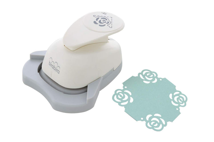 Bira Craft 3,8 cm Deckchen-Form, Papier-Bastelhebel-Eckenstanzer für Scrapbooking (Rose 2, Eckenstan