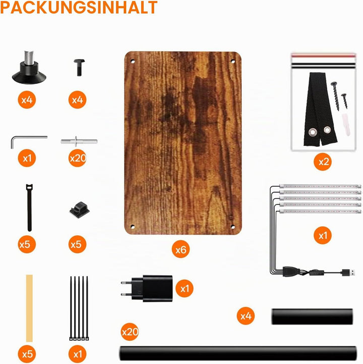 Bstrip Blumenständer mit Pflanzenlampe, 180cm 5 Ebenen Blumenständer Hoch