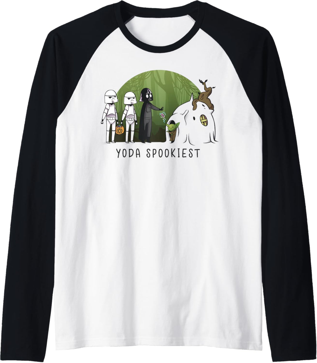 Star Wars Yoda Spookiest Raglan