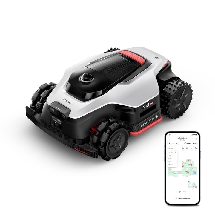 DREAME A3 AWD Pro 3500 Robot-Rasenmäher, für 3500 m², 4WD-Nabenmotoren, ohne RTK, 360° 3D-LiDAR &amp; KI