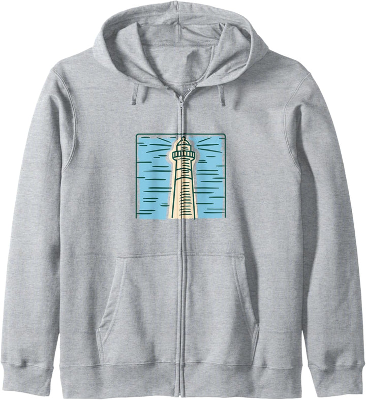 Minimalistischer Leuchtturm Kapuzenjacke