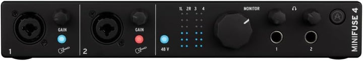 Arturia - MiniFuse 4 - Kompaktes USB-Audio-Interface mit Kreativer Software für Hochwertige Aufnahme