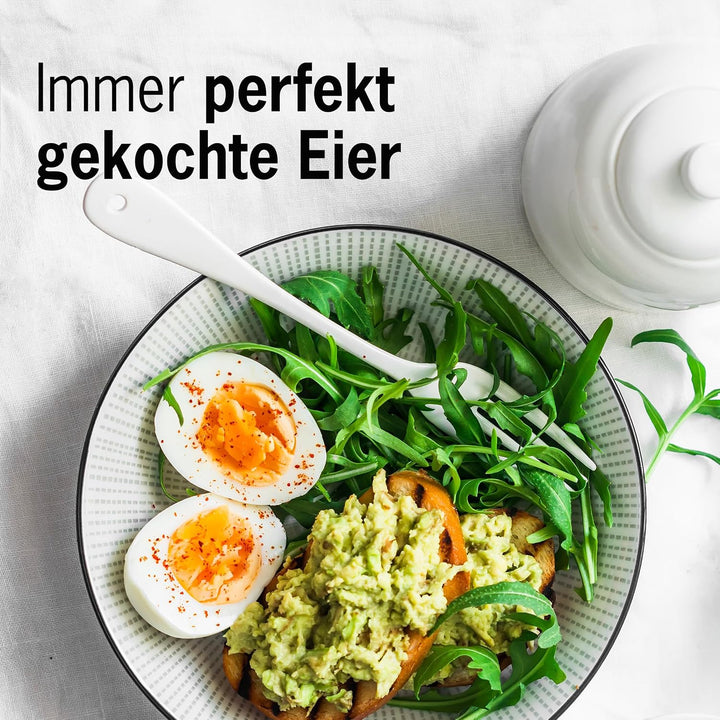 PiepEi Classic Hellblau - Singende Eieruhr zum Mitkochen - Eierkocher für 3 Härtegrade - Piep Ei mit