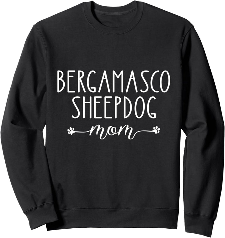 Dog Paw Print Bergamasco Mom Sweatshirt
