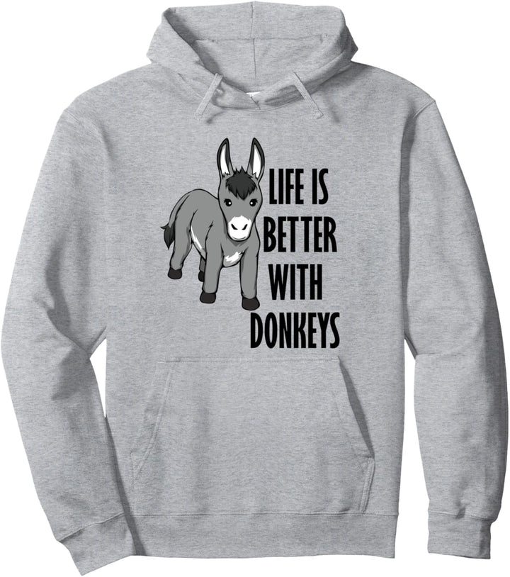 Ironisches Leben mit Baby Esel Maultier Pullover Hoodie