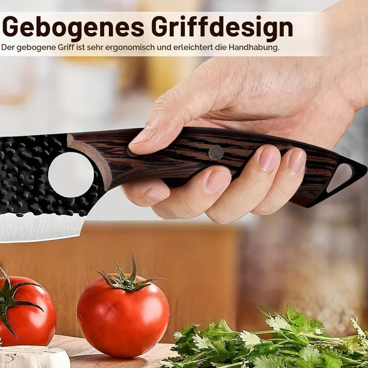 4 Stücke Kochmesser Set, Küchenmesser, Handgeschmiedet Chefmesser, Perfekt zum Schneiden Messer, Ser