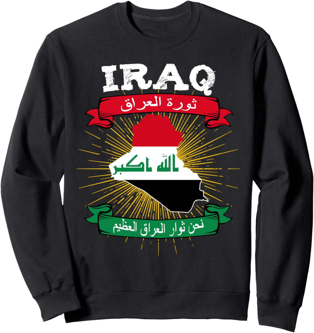 Mape &amp; Flagge Irak Iraq map Karte Flagge Sweatshirt