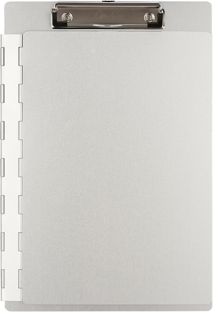 Läufer 22017 Dokumenten Klemmbrett mit seitlicher Schutzkappe, aus Aluminium, für DIN A4, Deckel als