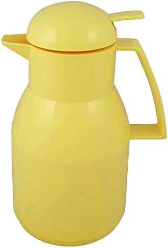 Helios Top Push Kunststoff-Isolierkanne, gelb, 1 Liter