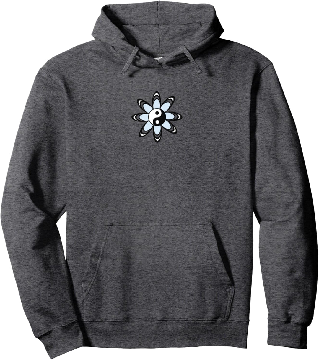 Flower Yin Yang Center Symbol Pullover Hoodie