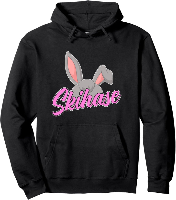 Ski Skihase Apres Ski Design Skifahrer Pullover Hoodie