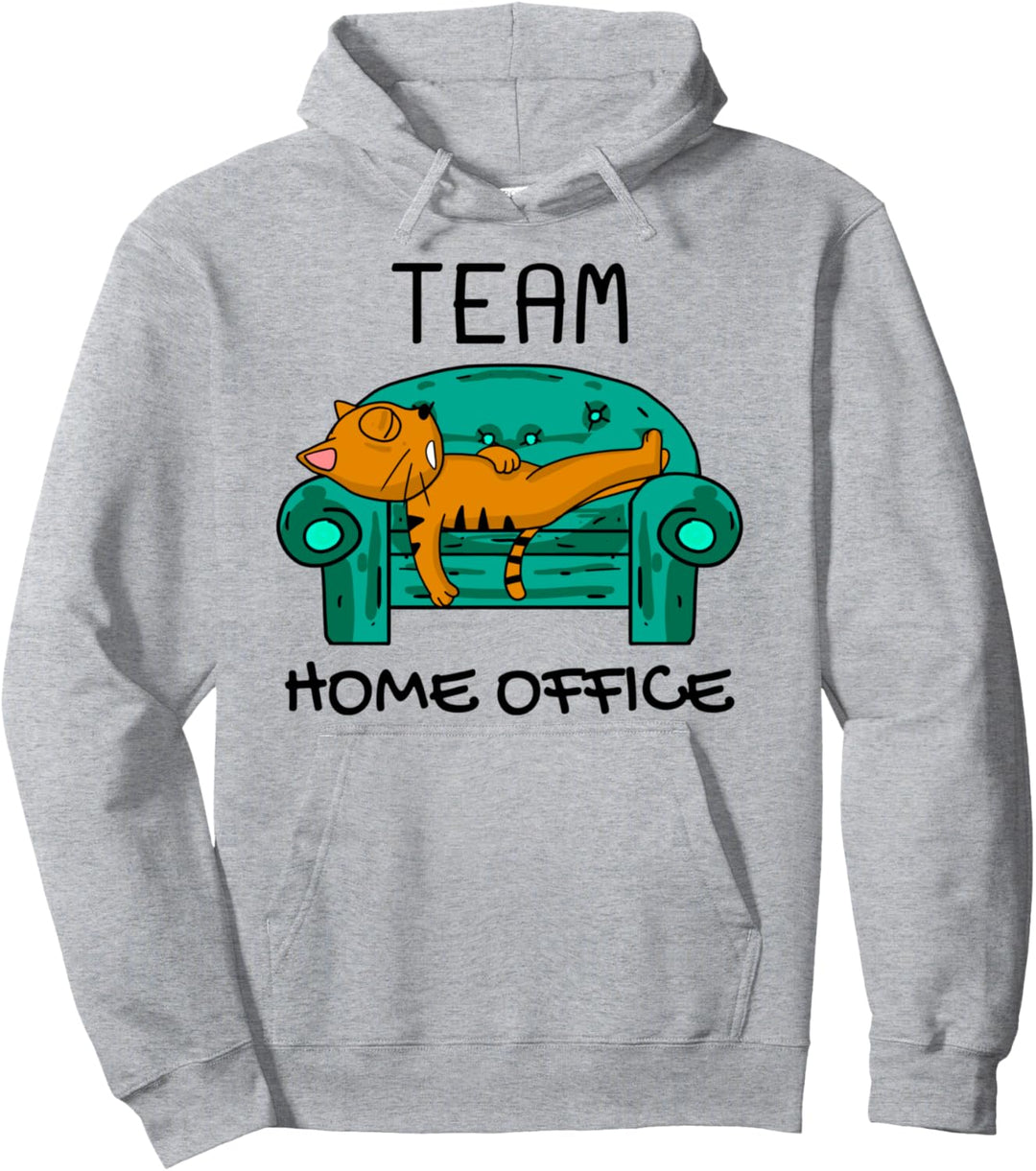 Home Office Katze lustig Beruf Arbeiten Heimarbeit Pullover Hoodie