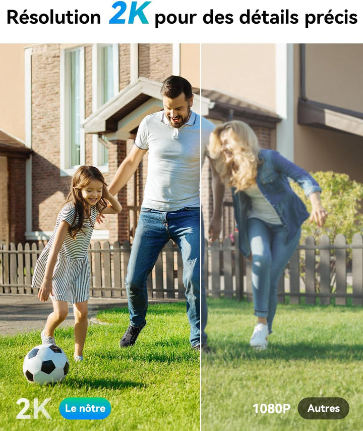2K Aussenkamera mit Solar-Panel WLAN