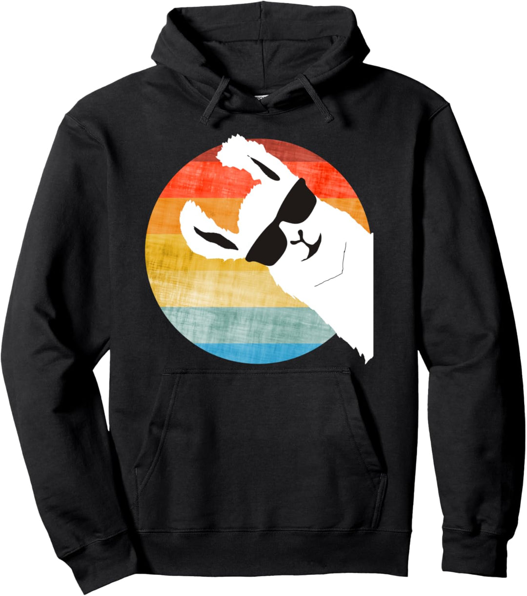 Lustiges Lama-Alpaka mit Sonnenbrille Pullover Hoodie