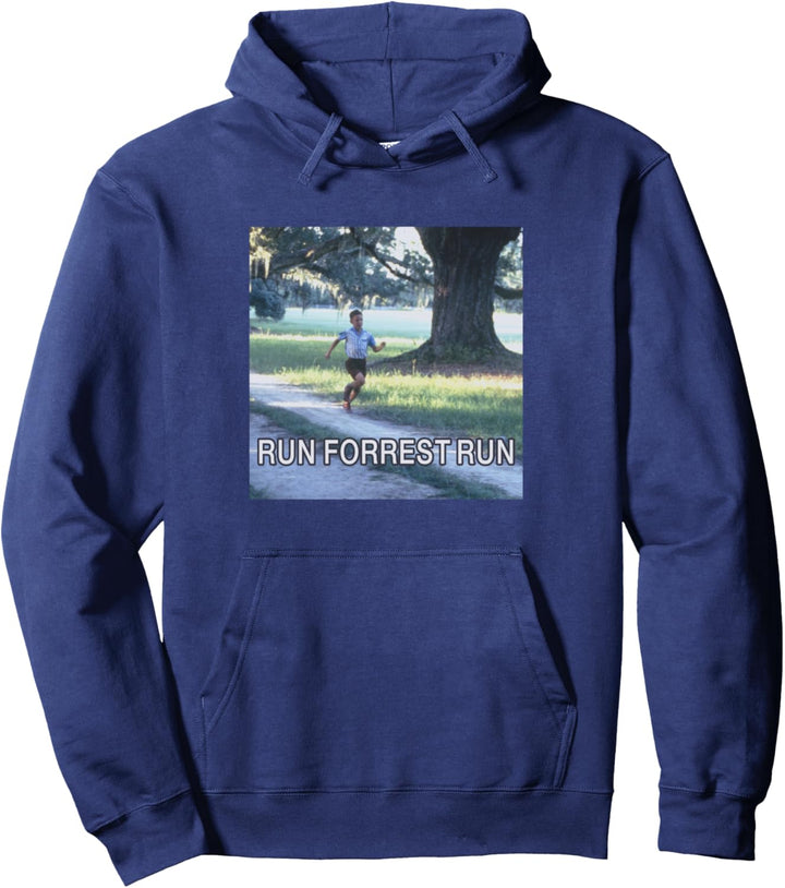Forrest Gump Run Forrest Run Photo Panel Pullover Hoodie