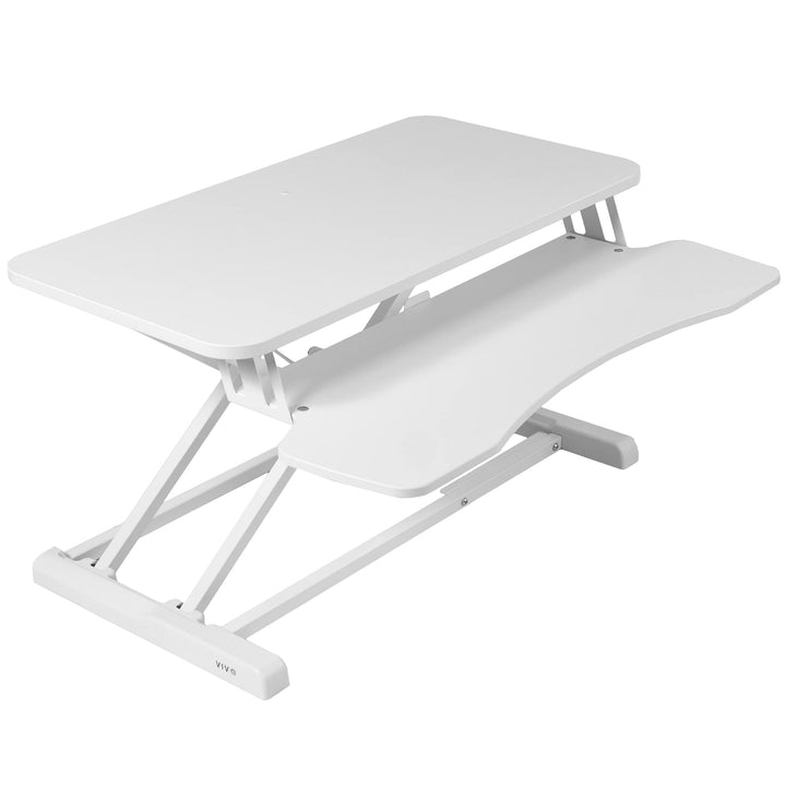 VIVO 32 Zoll Stehpult-Konverter, höhenverstellbarer Aufsatz, Sitz-Steh-Arbeitsplatz für Zwei Monitor