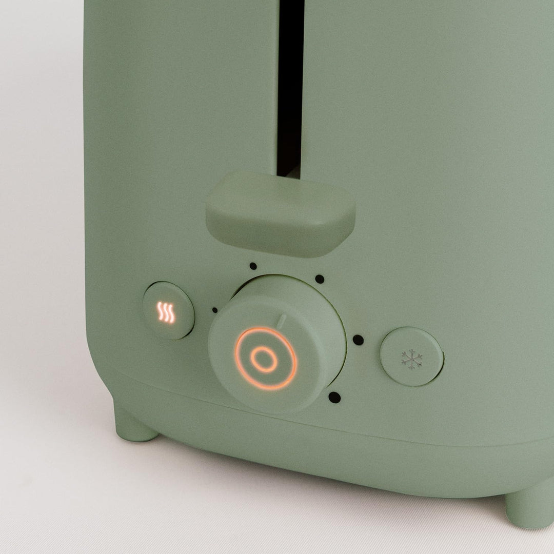 CREATE/TOAST STUDIO/Toaster Salbeigrün / 6 Leistungsstufen, Krümelschublade, Thermostat, Auftauen, A