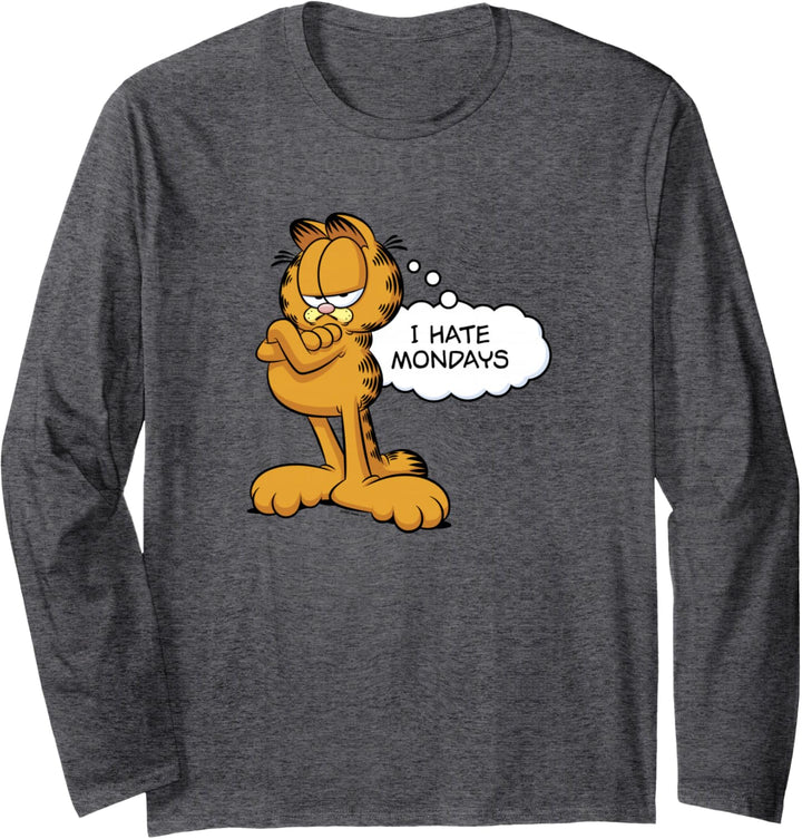 Garfield I Hate Mondays Thought Bubble Langarmshirt