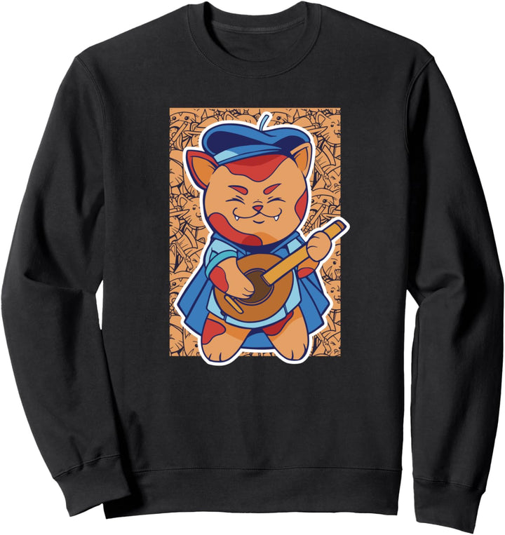Bard Cat Kätzchen Dichter Abstrakt Sweatshirt