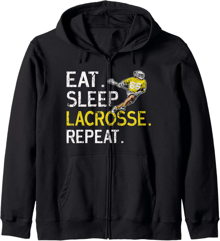 Lacrosse Player Sports Team Men Vatertag Lacrosse Kapuzenjacke