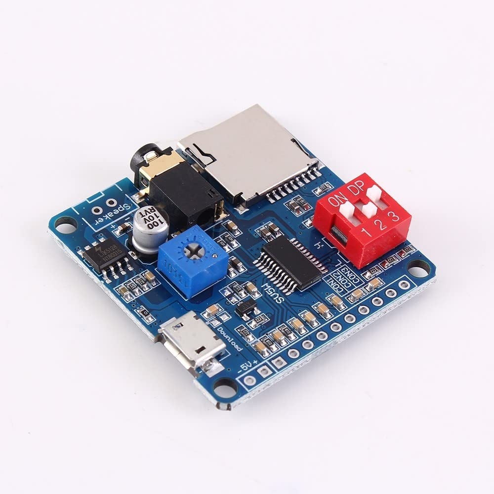 Sprachwiedergabe-Modul, MP3-Player UART I/O Trigger Verstärker Klasse D 5W Serial Port Control Playb