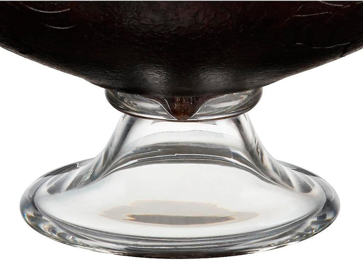 Obstschale Obstteller Snack Tablett Dekoschale Geschenkidee Glas Teller Malva Bunt Schwarz 44 cm