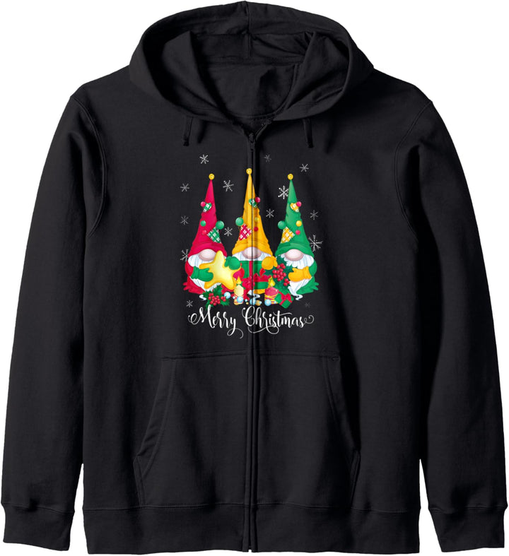 Weihnachten Xmas Merry Christmas Gnome Wichtel Weihnachts Kapuzenjacke