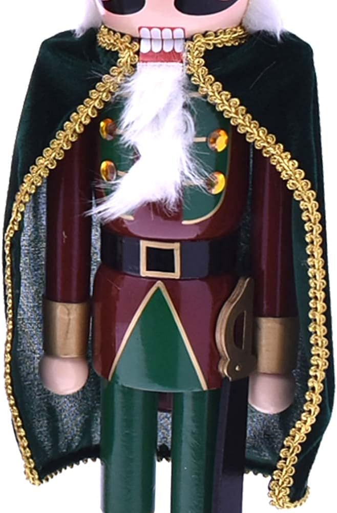 BAKAJI Riesiger hölzerner Nussknacker Soldat Weihnachtsnussknacker Höhe 106 cm Gemalte Kleider Bart