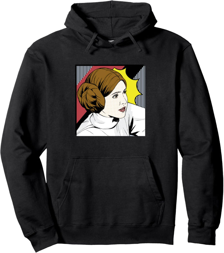 Star Wars Princess Leia Pop Art Comic Portrait Pullover Hoodie