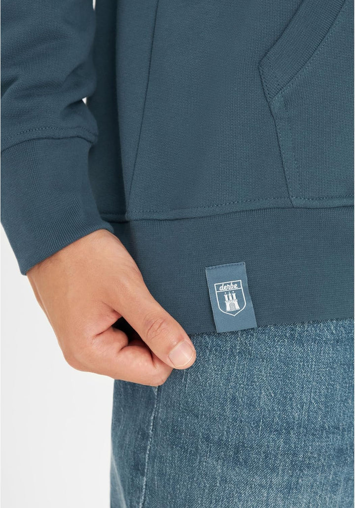derbe Herren Kapuzenpullover Moin Hoody S Blau, S Blau