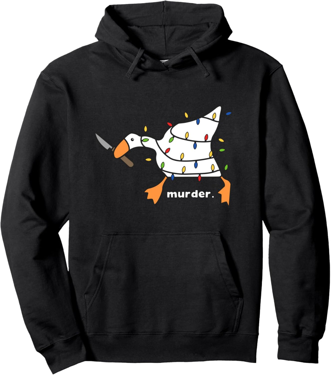 Lustige Gans Murder Pullover Hoodie