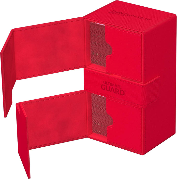 Ultimate Guard Twin Flip`n`Tray 200+ XenoSkin Monocolor Rot, Rot