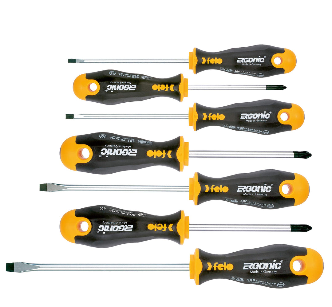 Felo Schraubendreher Satz ERGONIC, 7-tlg SL, PZ, PH