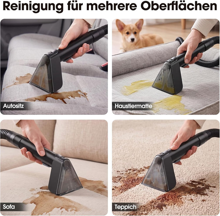 Lubluelu Nasssauger Polsterreiniger Gerät Teppichreiniger Waschsauger Anthrazit, Anthrazit